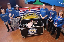 Team BC trampoline tucks in handmade goods for Games legacy project